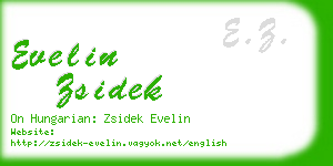 evelin zsidek business card